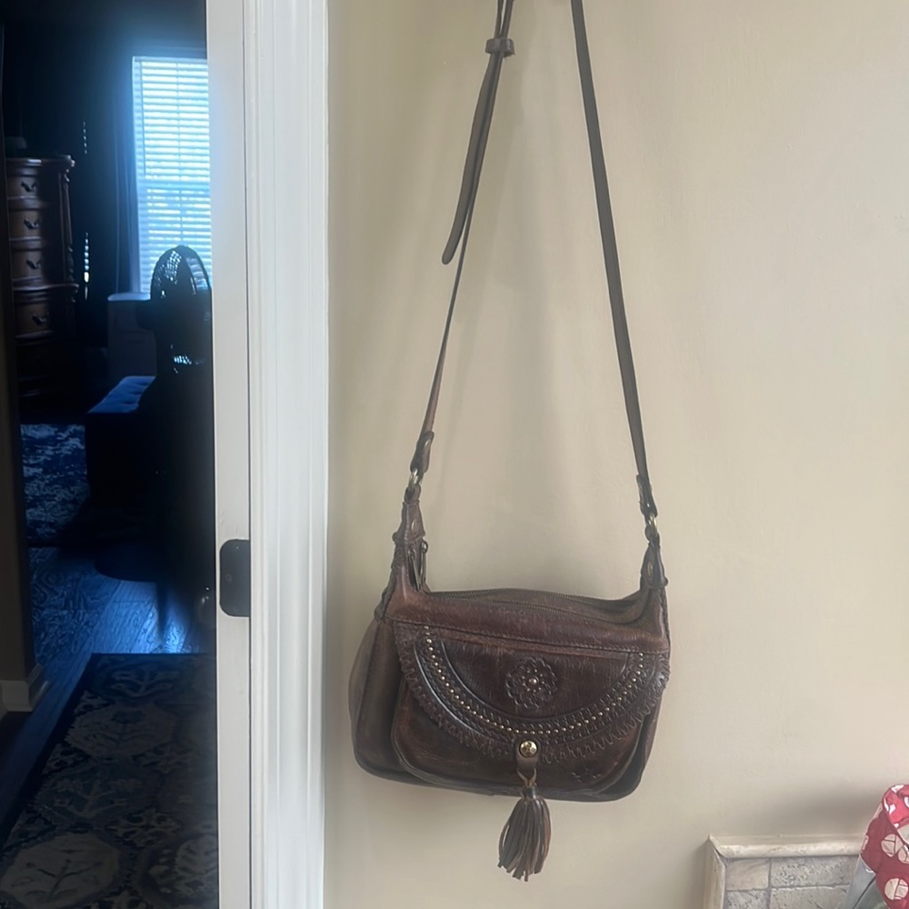 Patricia Nash leather crossbody medium size